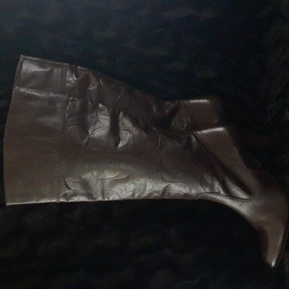 Coach Brown Leather Knee High Boots